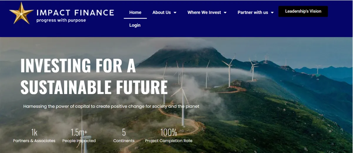 Impact Finance Investment Website