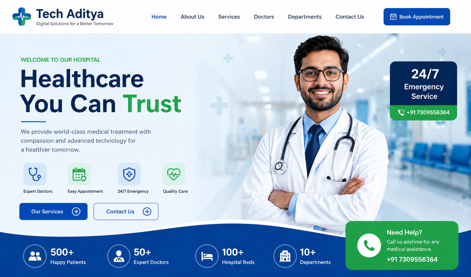 Hospital Website Development